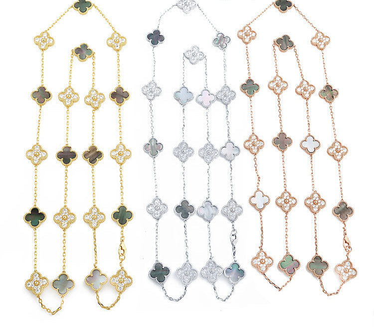 (Diamond Extra Long) Clover Necklaces