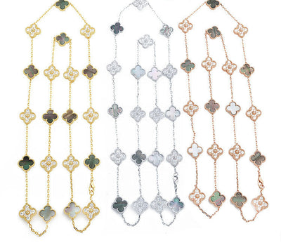 (Diamond Extra Long) Clover Necklaces