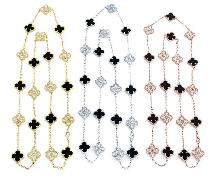 (Diamond Extra Long) Clover Necklaces