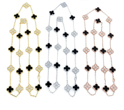 (Diamond Extra Long) Clover Necklaces