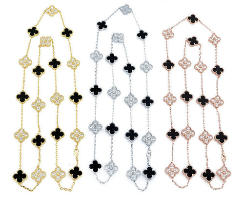 (Diamond Extra Long) Clover Necklaces