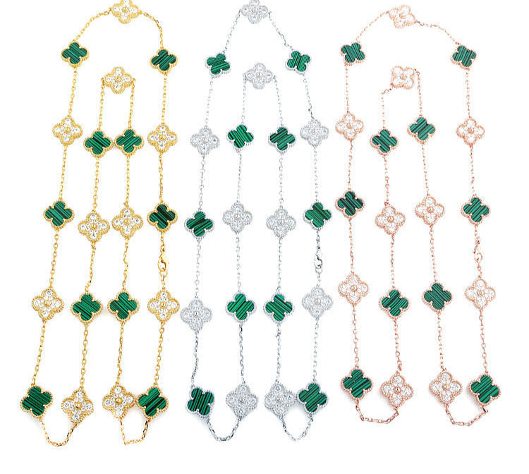 (Diamond Extra Long) Clover Necklaces
