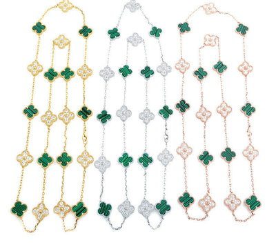 (Diamond Extra Long) Clover Necklaces