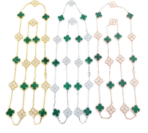 (Diamond Extra Long) Clover Necklaces