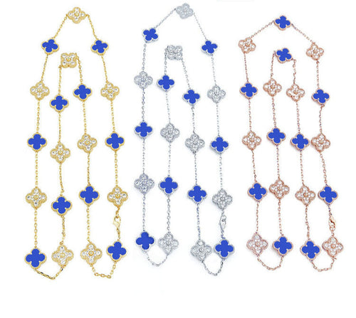 (Diamond Extra Long) Clover Necklaces